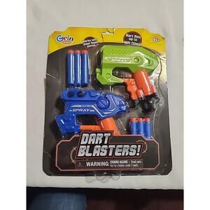 Grin Studios Dart Blaster Works with Most Foam Darts Darts Fly 40 ft 2 Blasters
